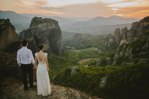 Coucher de soleil à Meteora avec arrêts photos & à la grotte de St. George