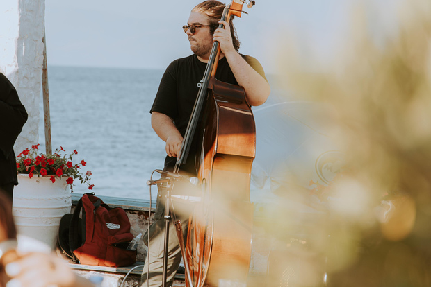 Korfu: Live jazzmusik på vingården