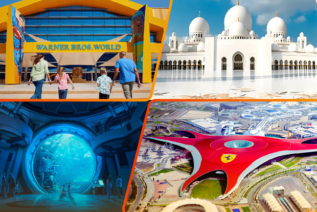 Dubai: Moschea dello Sceicco Zayed e ingresso al Ferrari World con trasferimento