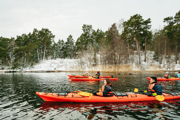 Stoccolma: Kayak invernale, Fika svedese e sauna calda