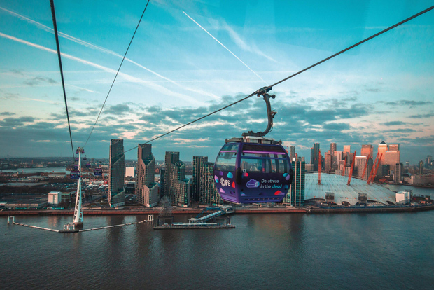 London: Uber Boat 1-Tages Hop-On/Hop-Off und Cable Car Tickets