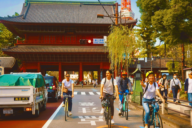 东京3 小时自行车/电动自行车之旅，游览东京的隐秘景点