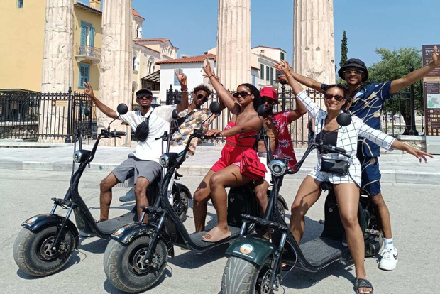 Athens: Premium Guided E-Scooter Tour in Acropolis Area