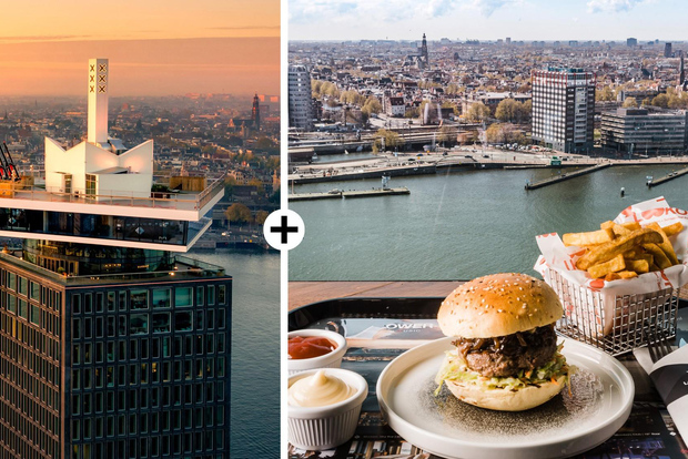 Amsterdam: biglietto d'ingresso all'A'DAM Lookout con hamburger