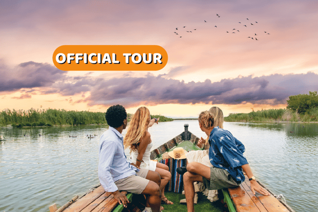 Da Valencia: tour ecologico in barca nel Parco Naturale dell'Albufera e tramonto