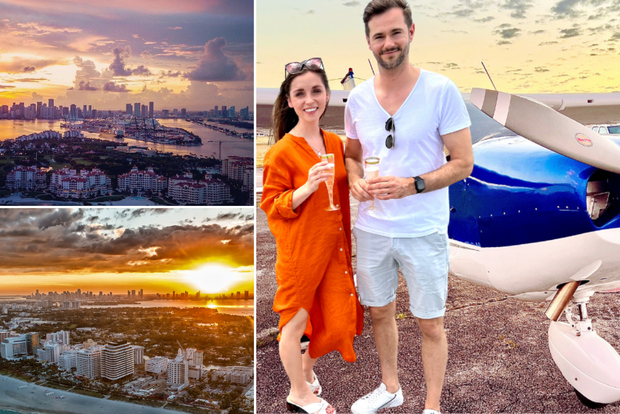 Tramonto a Miami: Tour privato in aereo di lusso