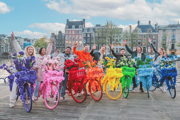 Amsterdam: centro città, tour guidato in bicicletta sui fiori