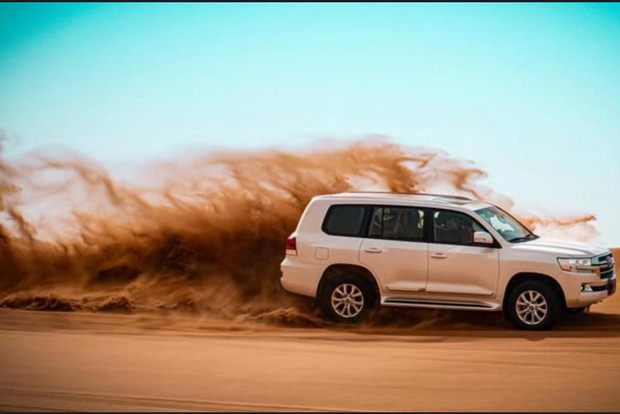多哈轻松愉快的沙漠之旅、骑骆驼、内海、游泳