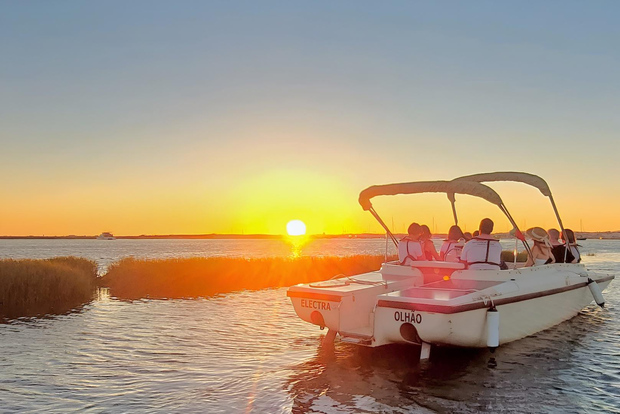 Da Faro: Gita in barca al tramonto a Ria Formosa