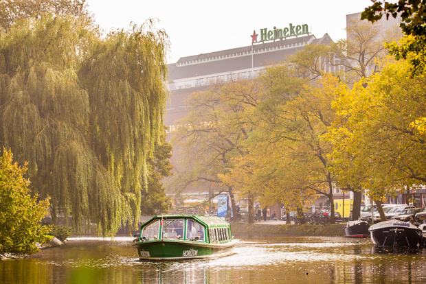 Amsterdam: Crociera sul canale con il marchio Heineken e 1 bevanda & spuntini