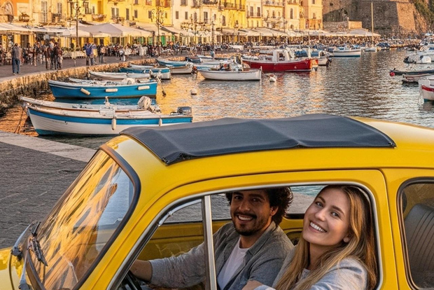 Desde Nápoles: Recorrido de 5 horas por los Campos Flegreos en Fiat 500 o 600